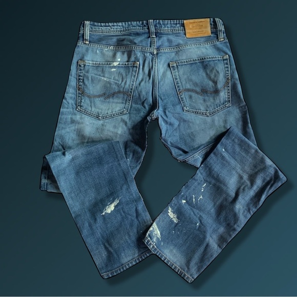 Jack & Jones Distressed Denim Slim Jeans “Mike” Design - Picture 11 of 12